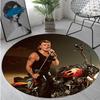 1Pc Johnny Hallyday Circular Print Rug - Home Decoration Carpet For Living Room Bedroom Flooring Computer Chair Area Rug