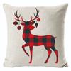 New Christmas Linen Pillow Cover Simple Sofa Pillow Home Printed Cushion Cover