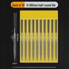 Mini Assorted Steel File Set: Triangular & Flat Files for Metal & Wood Grinding