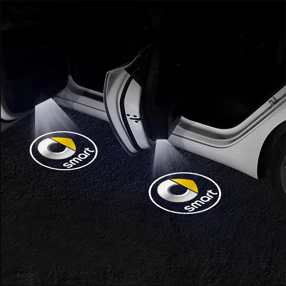 2PCS Wireless Car Door Welcome Light LED Projector Lamp Car Badge For Mercedes Benz G S R C E B A Class GLA GLK C180 E300 S200