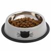 Stainless Steel Anti-dumping Cat Bowl Neck Spine Protection Easy-to-clean Steel Pet Bowl Pet Feeding Tool Non-slip Base Dog Bowl