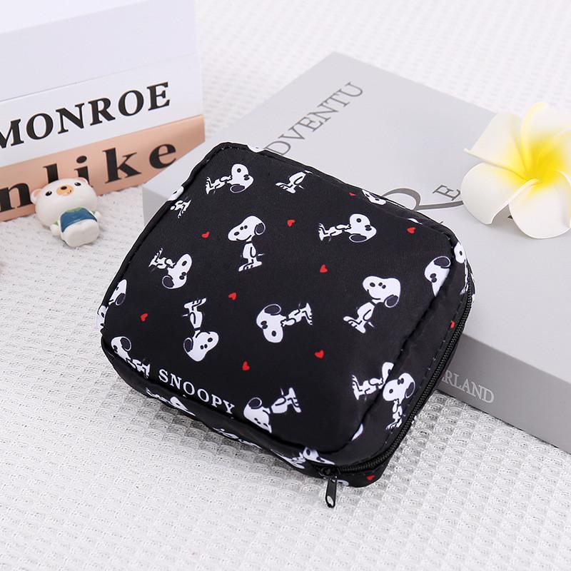 Snoopy Characters Storage Pouch With Multipurpose Oxford Fabric For Girls And Travelers