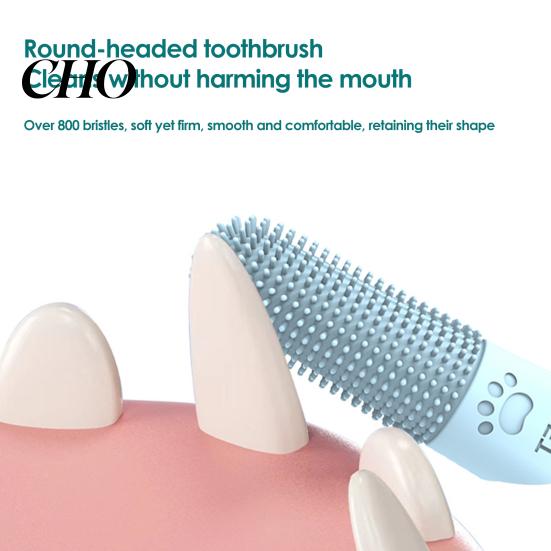 Finger Toothbrush for Pets Pet Silicone Soft Bristles Dog Cover Teeth Cleaner Dogs Cats Puppies Rabbits Gently Removes Plaque