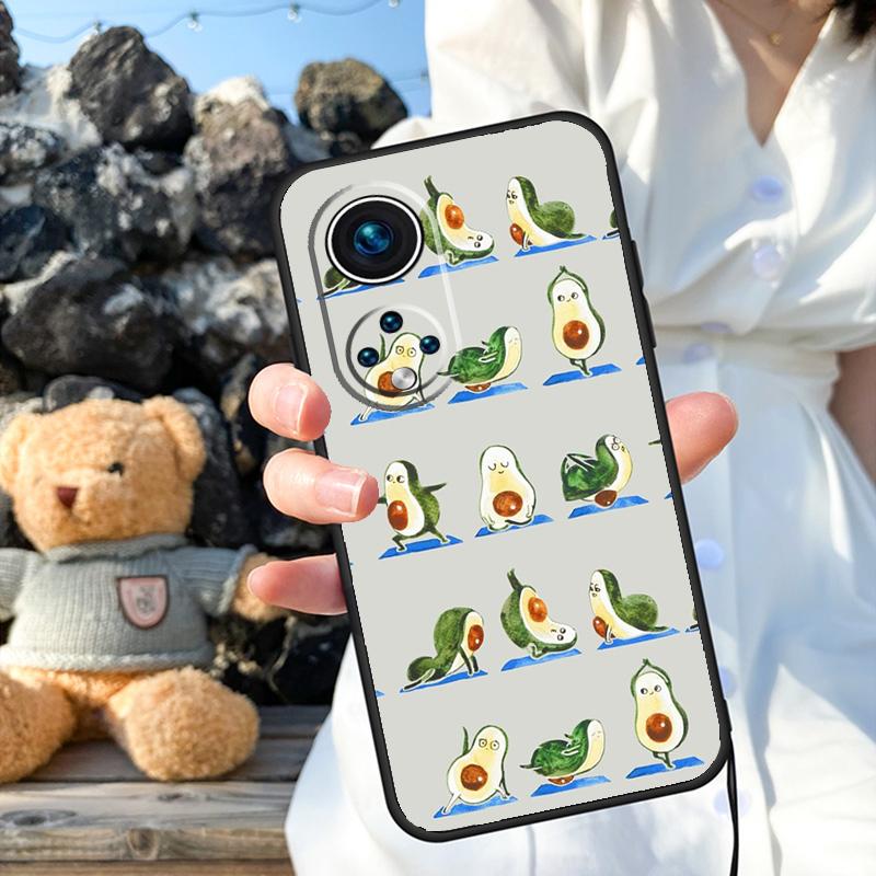 Avocado Yoga Funny Pattern Cover For Honor Magic 6 5 Lite Pro 50 70 90 Honor X8b X9b X6 X7 X8 X9 X6a X7a X9a X8a Case