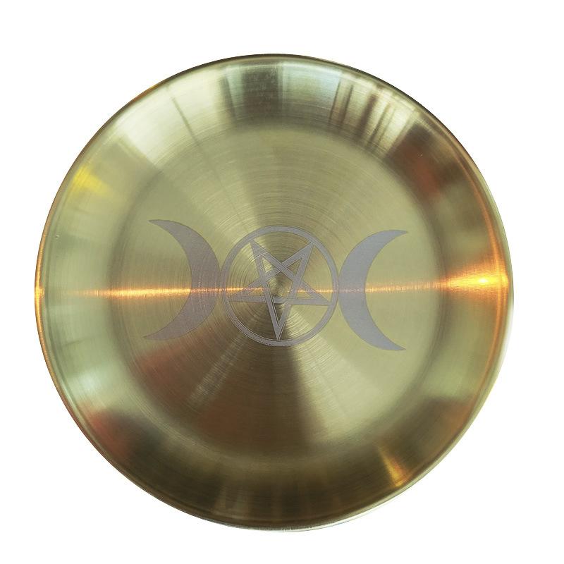 Messing Pentagramm Hand Altar Glocke Ritual Läuten für Wahrsagerei Meditation Pentakel Wicca Hexerei Zubehör für Tarot Zubehör