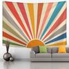 Sunrise Illustration Tapestry Wall Hanging Psychedelic Witchcraft Nature Landscape Aesthetics Room Home Art Decor