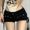 Sexy Bandage Denim Shorts Women Retro Harajuku Streetwear Punk Gothic Student Shorts Spring Summer Fashion