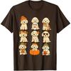 Cute Goldendoodle Fall Dogs Pumpkin Autumn T-Shirt