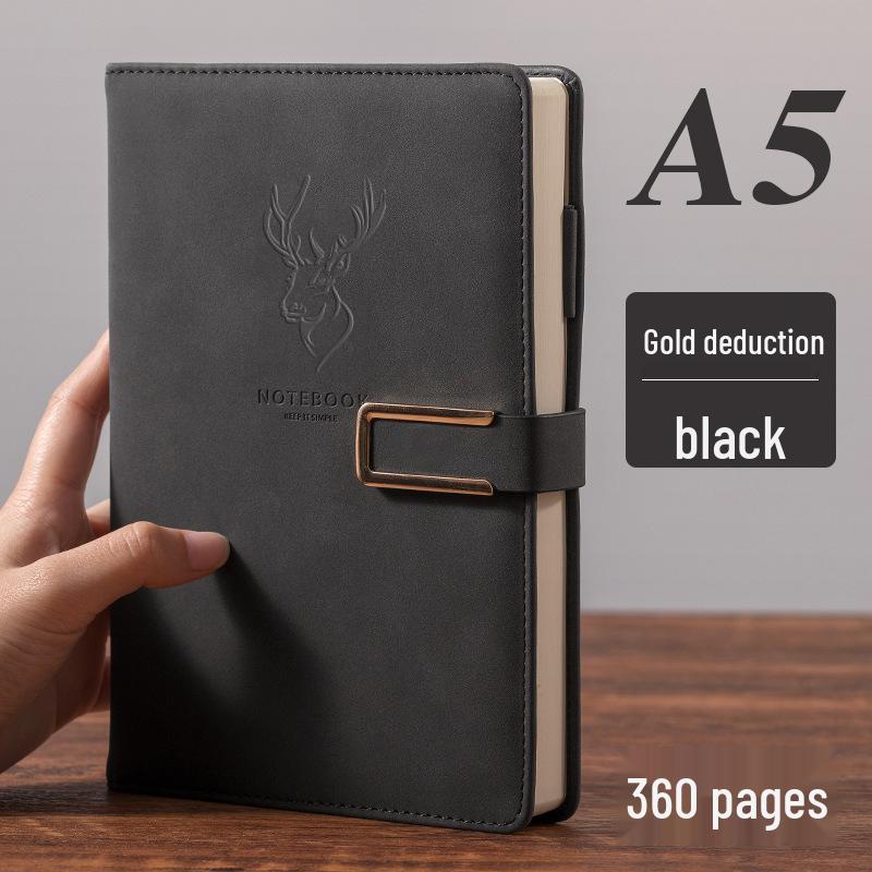 Caiet A5 din Piele Extra Gros cu Cataramă - Ideal pentru Studenți și Afaceri, Design Simplu de Jurnal