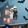 Skeleton Couple Statue Pendant Hanging Spooky Art Cute Figurine Halloween Decor for Garden Party