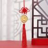Chinese New Year Horse Charm 10 Pieces Gold Home Decors With Tassel And Knot Chinese New Year Horse Ornament For Cars Bags Shop