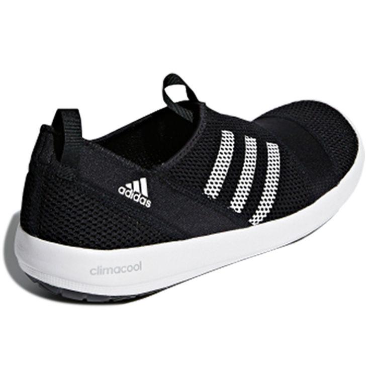 Adidas Fabric Casual Shock Absorbing Non-Slip Durable Low-Top Running Shoes Unisex Sneakers Black White B44290
