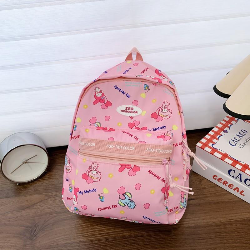 

Kindergarten Student Schoolbag Cartoon Animation Cute Printed Boys And Girls Backpack Foreign Style Large Capacity Children S Backpack розовый
