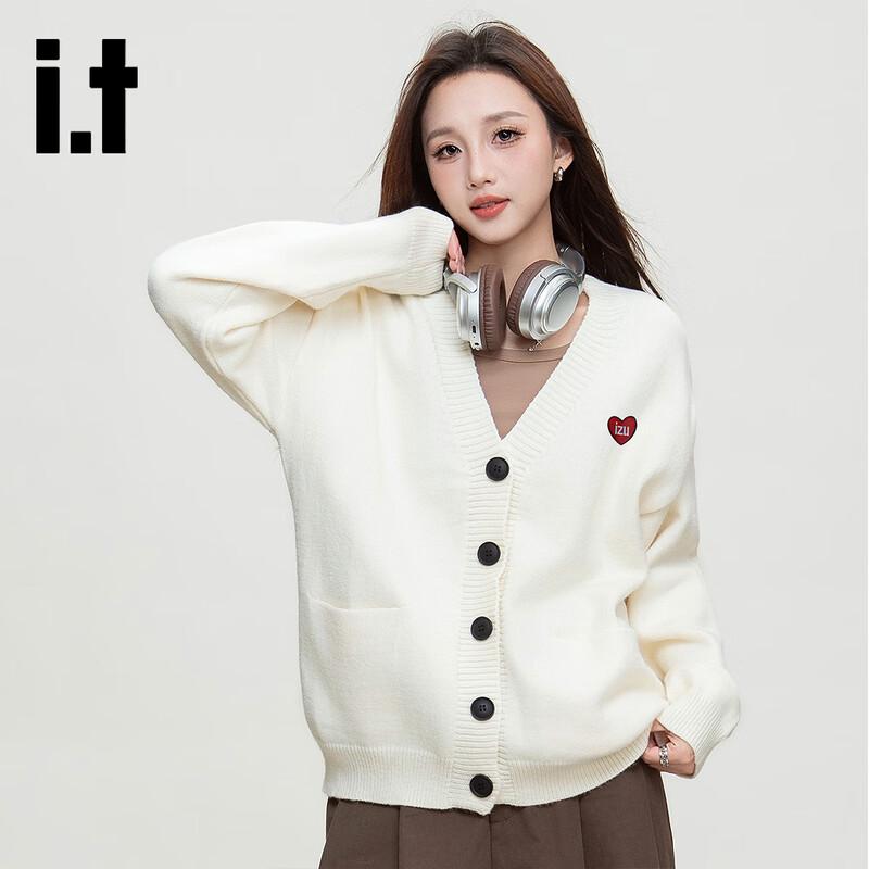 Izzue Women's V-Neck Button-Up Knit Cardigan