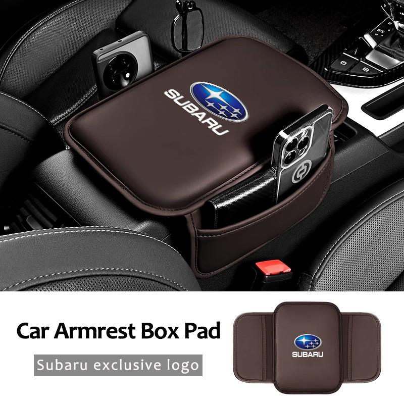 Car Leather Armrest Box Heighten Protective Pad Arm Rest Cushion For Subaru STI BRZ Outback Smart Legacy Impreza WRX 2006 Ascent Y4