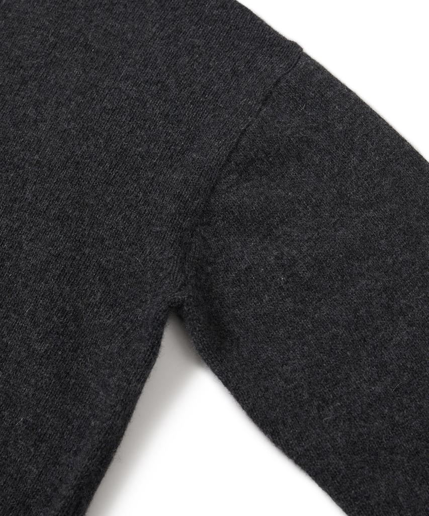 WEST GRAND BOULEVARD Semi-Over Wool Blended Knit Charcoal