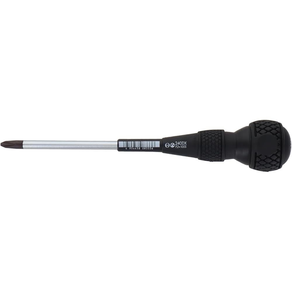 Vessel Ball Grip Screwdriver, Slim Shank +2×100 B-240DXS