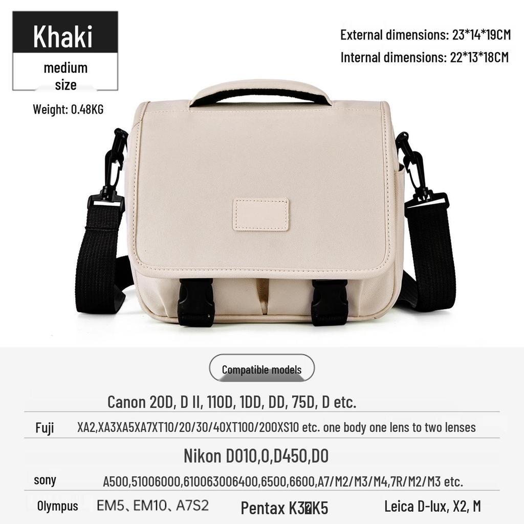 Waterproof Portable Camera Bag for Canon, Sony, Fuji, Nikon SLR/Mirrorless - Single Shoulder Photography Bag