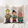 E-Ed Edd N Eddy Cushion Cover Summer Coolness Linen Fabric Double-Sided Printing Pillow Case Sofa Home Decor Gift
