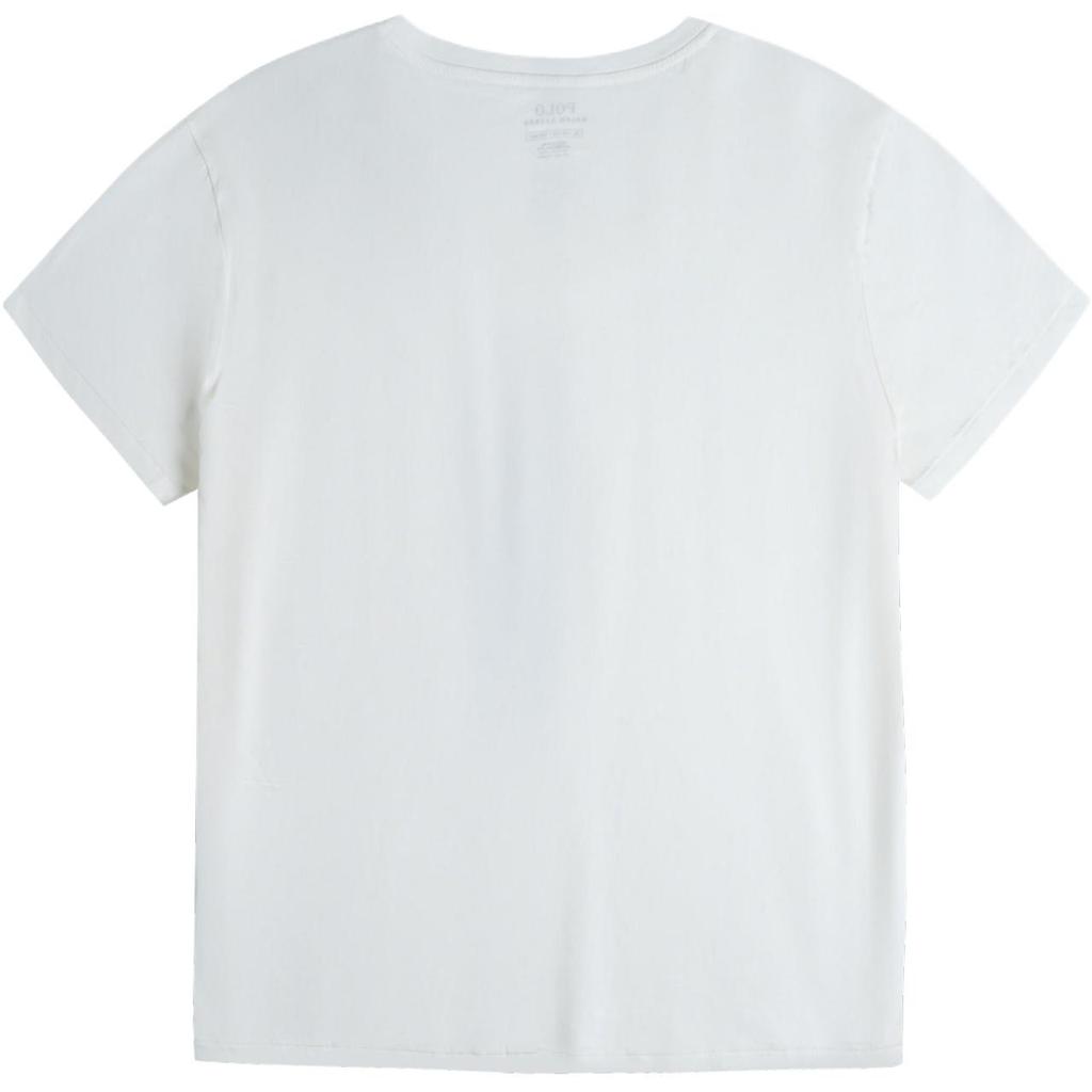 Polo Ralph Lauren Bear Graphic Print Crew Neck Short Sleeve T-Shirt Women Tops White 211753794-001