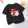 Super Mario Bros Childrens Shortsleeved Tshirtsummer Wearanime Cartooncute Childrens Giftbreathable and Sweatabsorbent