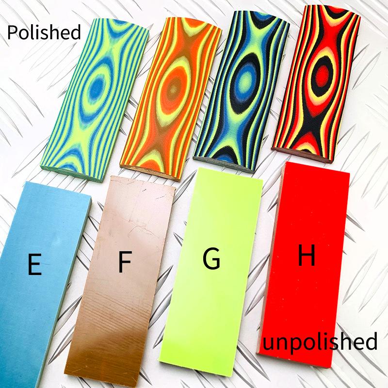 1 pièce G10 couteau modèle en fibre de verre bricolage fabrication de manche Materia G10 superbe couteau look camouflage