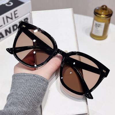 Fashion High-End Square Glasses Women'S Large Frame Uv-Proof Sunglasses Retro Trend Gm Sunglasses