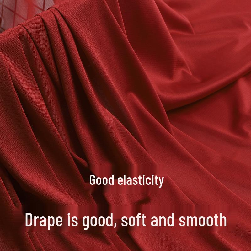 High-Stretch Shiny Chiffon Knit Lining Fabric