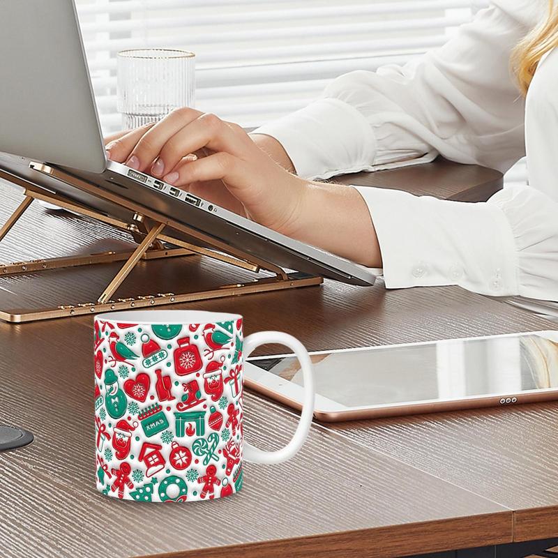Christmas mug Christmas hot cocoa cup cute ceramic mug coffee bar mug for Christmas home holiday decoration
