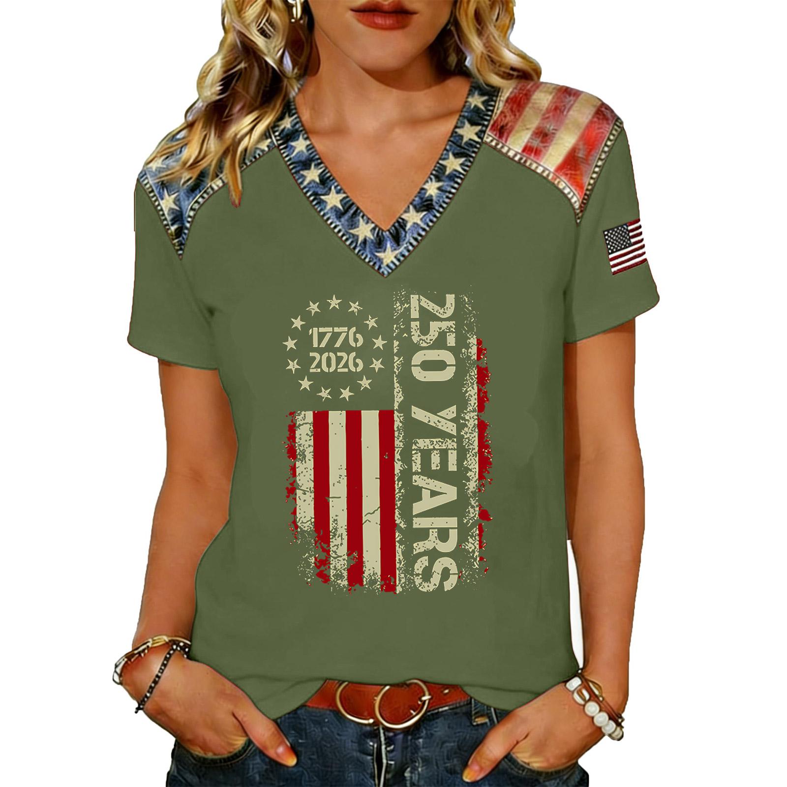 

Women Casual V Neck Short Sleeve Pullover T Shirt Lightweight Soft Fabric Relaxed Fit Summer Top S зелений