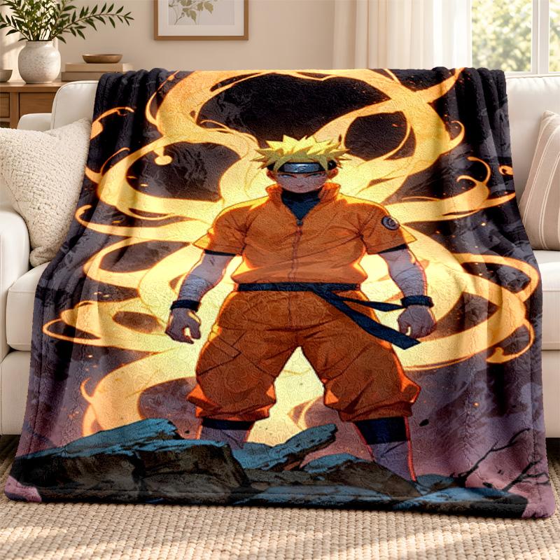 Naruto pledas Flanelinis pledas Minkštas jaukus pliušinis metamas pledas sofai lovai Lengvas namų dekoras Lauko stovyklavimui