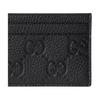 Gucci GG Monogram Imprint Logo Leather Card Holder Men accessories Black 835151-AAE51-1000