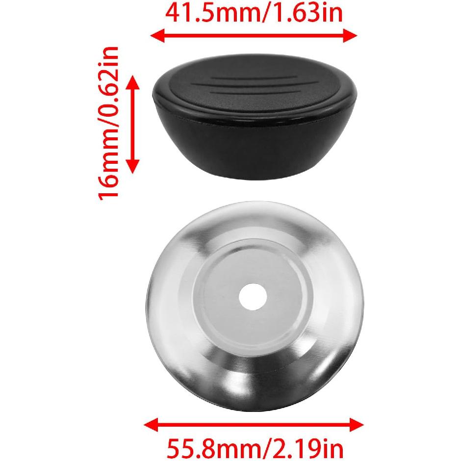 AYLIFU Pot Handles ReplacementPot Lid Top Replacement Knob Black 40 * 40 * 25mm/1.57 * 1.57 * 0.98 Inch for Replace Pan Lid Knob 2 Set (1.57 * 1.57 *