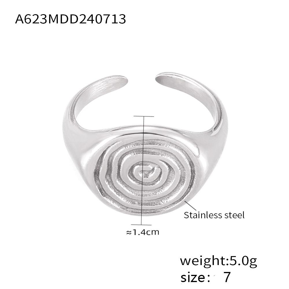 Love Hammer Ring Stainless Steel Plated 18K Gold Opening Retro Design Niche Temperament Jewelry