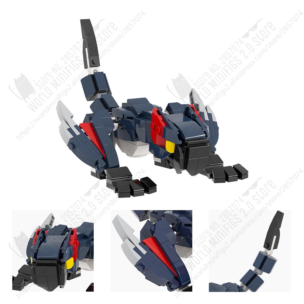 MOOXI Action Game Series Dragon Monster Anime Figures Building Blocks Adults Set MOC Bricks DIY Assembly Kids Toys Birthday Gift