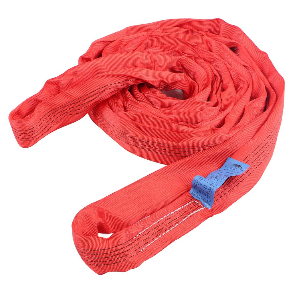 Pas Płaski do Podnoszenia 5T z Podwójną Pętlą Poliestrowa Taśma Zawiesie Dźwigowe 4 Metry Czerwony