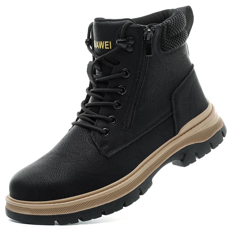 

Мужские высокие защитные рабочие ботинки с боковой молнией - Прочные, противоударные и устойчивые к проколам защитные ботинки для склада и логистики 41