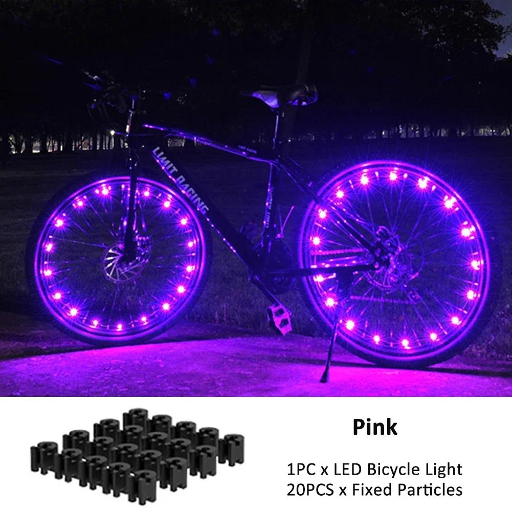 NEW Colorful Rainproof LED Bicycle Wheel Lights Front and Rear Spoke Lights Cycling Decoration Tire Strip Light Accessories