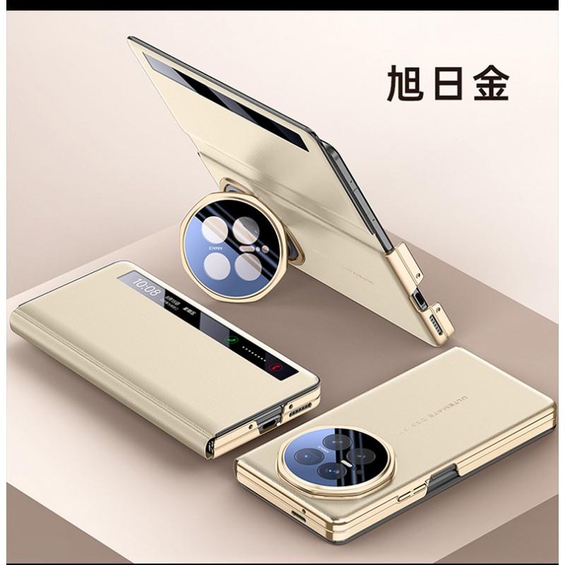 Full Coverage Flip Case Honor Magic V6 Foldable Phone With Camera Lens Protector Shockproof PU Leather Cover