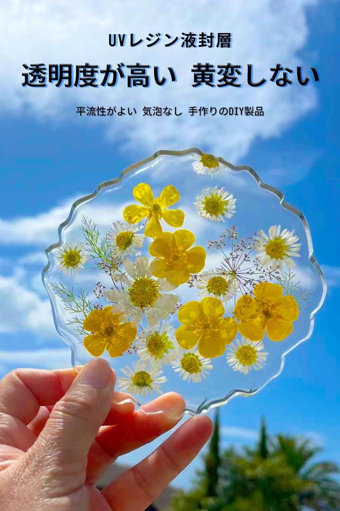DAIDAIZAI Epoxy Resin UV Resin Liquid Large Capacity 2kg Compatible Resin Liquid Refill Hard Type Rapidly Hardening UV Resin Hypoallergenic Highly