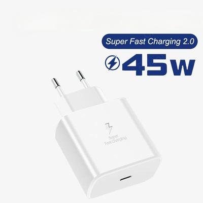 Caricabatterie rapido PD 45W per Samsung Galaxy S24Ultra S24 S23 S22 S21 S20 Note20 Ultra Plus A55 A54 A35 A25 A15 A05 Ricarica super rapida