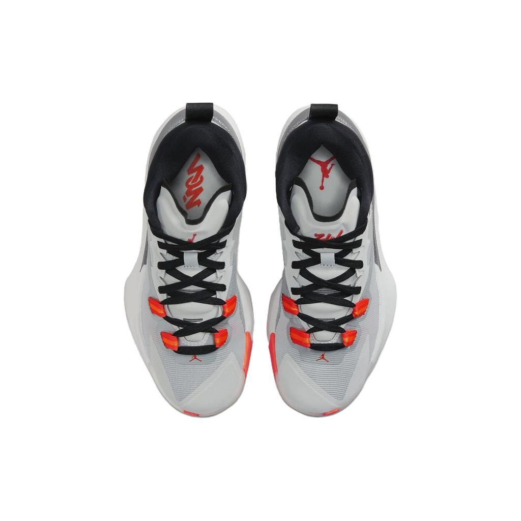 Air Jordan Zion 1 GS Light Smoke Grey Kids Sneakers Black Total-Orange DA3131-008