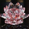 1pc Handcrafted Crystal Lotus Ornament For Home Decor And Desk Cabinet Decoration