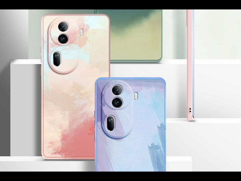 Liquid silicone anti-fall case for OPPO Reno 11 Pro/10/9/8/7/6 mobile phones.