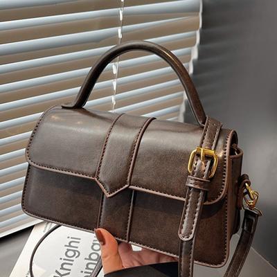 Simple Niche Bag Women's Winter High-value Messenger Bag Casual Retro Portable Small Square Bag