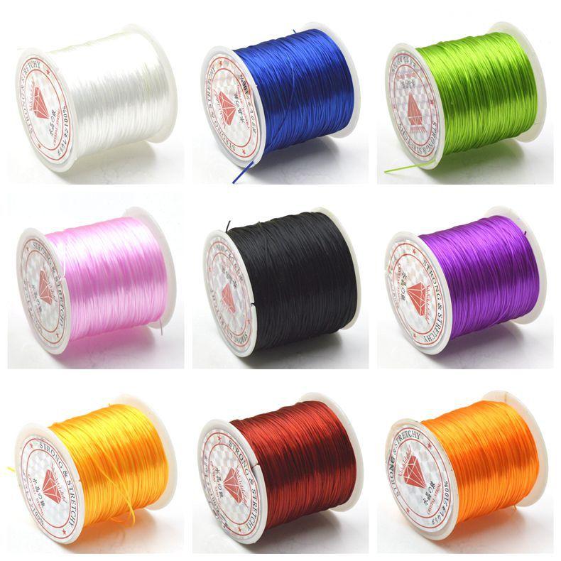 Crystal Elastic Line, Flat Rubber Band Rope 60 Meters Per Roll, Bead Line Diy Jewelry Accessories