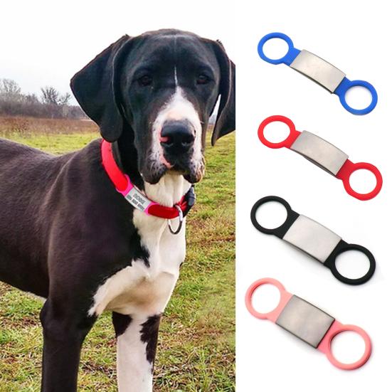 Yousheng Pet Tag Engravable Rust-proof Slide-on Dog Metal ID Tag for Medium Dog