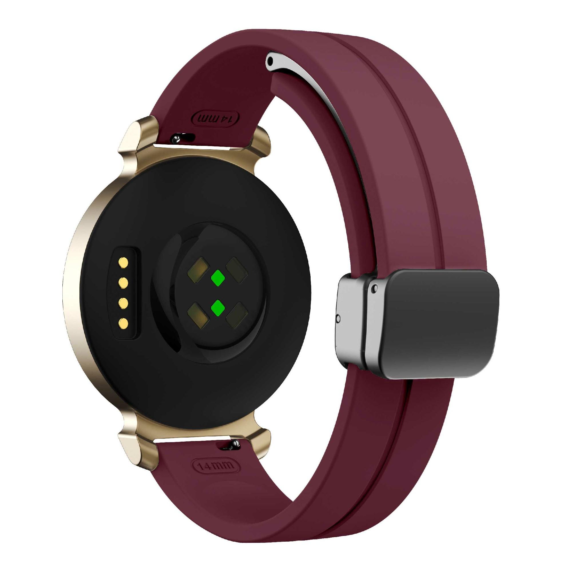 

Для Garmin Lily 2 Силіконовий ремінець для годинника з магнітною складною застібкою As shown T