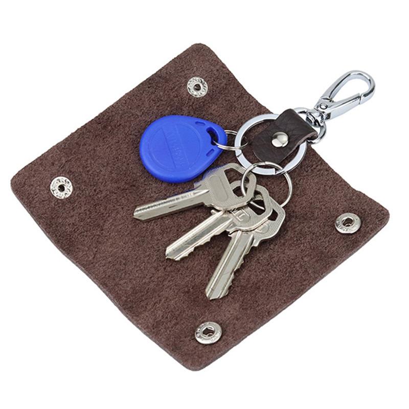 Men's Business Leather Key Case Waist Hanging Key Chain Household Large Capacity Female Fashion Multi-function Car Lock Key Bag