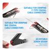 Coaxial Cable Crimper Tool Kit for RG59/58/6,BNC,RCA Connectors Cable Crimping Pliers Set with  Wire Stripper for TV Video Audio